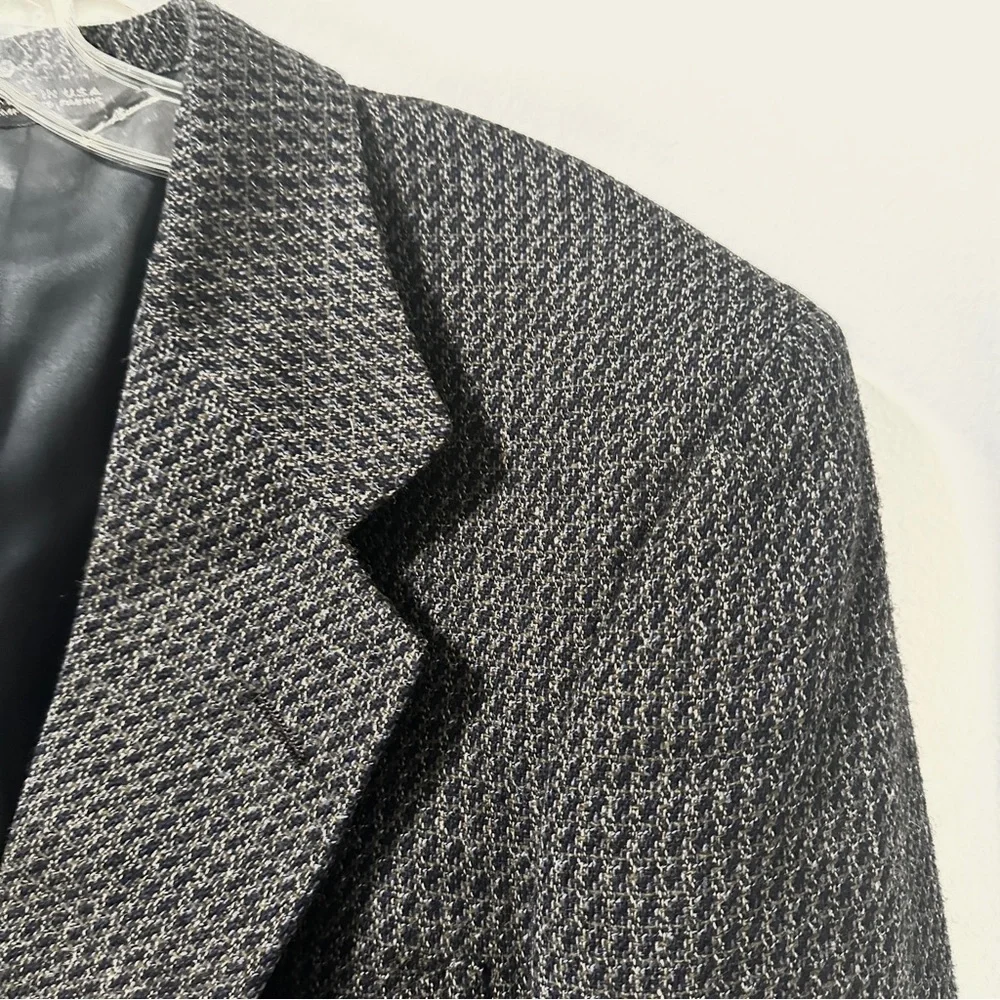 Perry Ellis Portfolio Gray Wool Blend Sport Coat Jacket Men’s Size 42S Office
